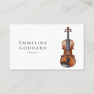 Violinist Violin Music Teacher Musician Business Card