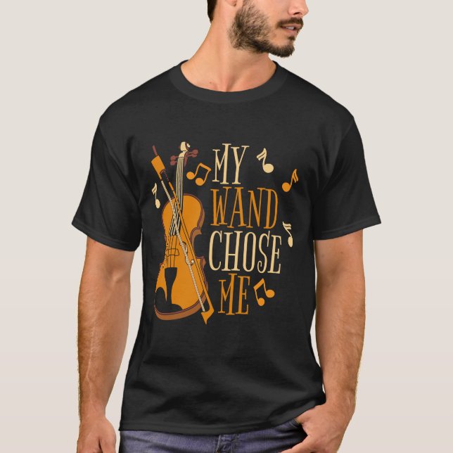 Violinist Wand Fiddler Fiddle Violin T-Shirt (Front)