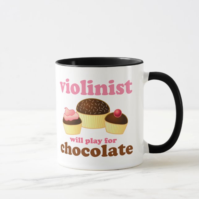 Violinist will Play for Chocolate Mug (Right)