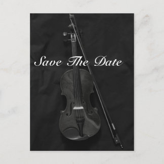 Violinistic Announcement Postcard