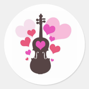 violinlove classic round sticker