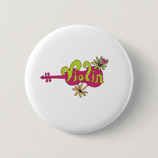 violinplayer 6 cm round badge (Front)