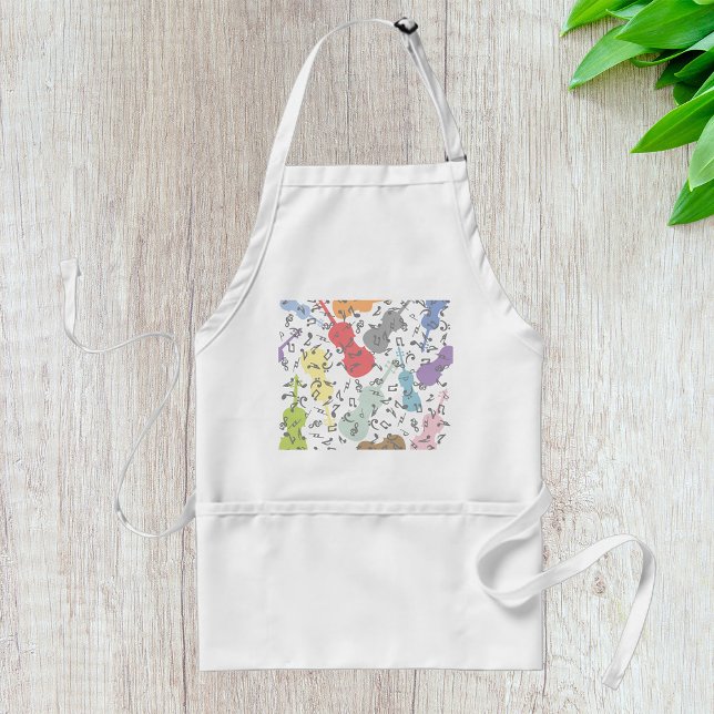 Violins And Musical Notes Standard Apron (Creator Uploaded)