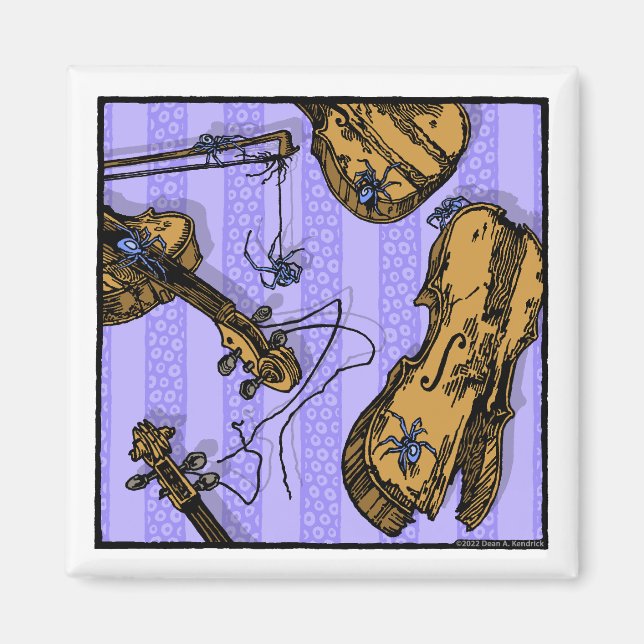 Violins and Spiders - Pop Goth Nightmare Surreal Magnet (Front)