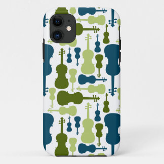 Violins - Blue and Green Pattern iPhone 11 Case
