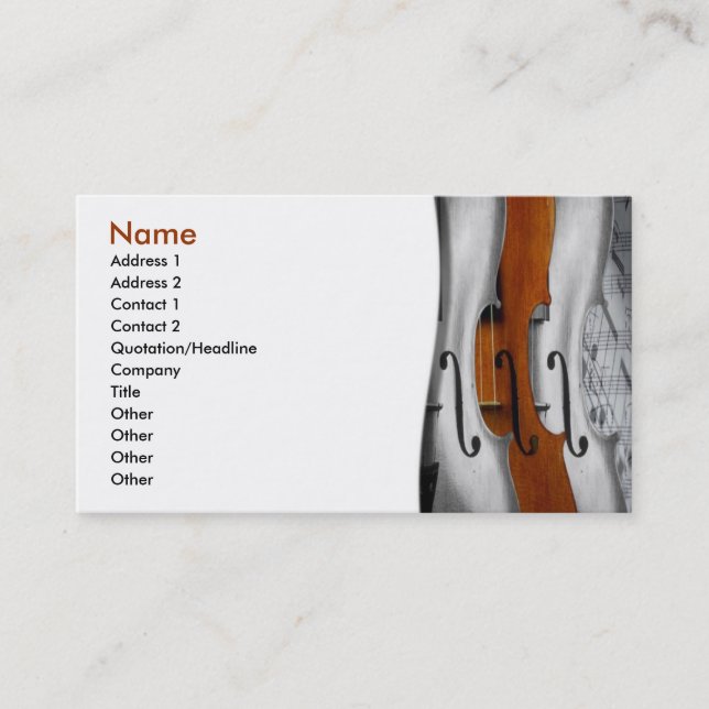 Violins Business Card (Front)