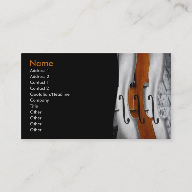 Violins Business Card (Front)