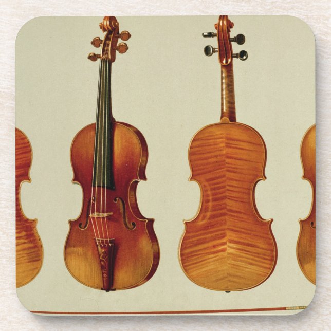 Violins (LtoR): the 'Alard' by Antonio Stradivariu Coaster (Front)