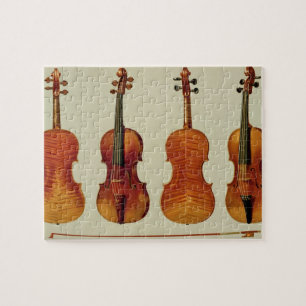 Violins (LtoR): the 'Alard' by Antonio Stradivariu Jigsaw Puzzle