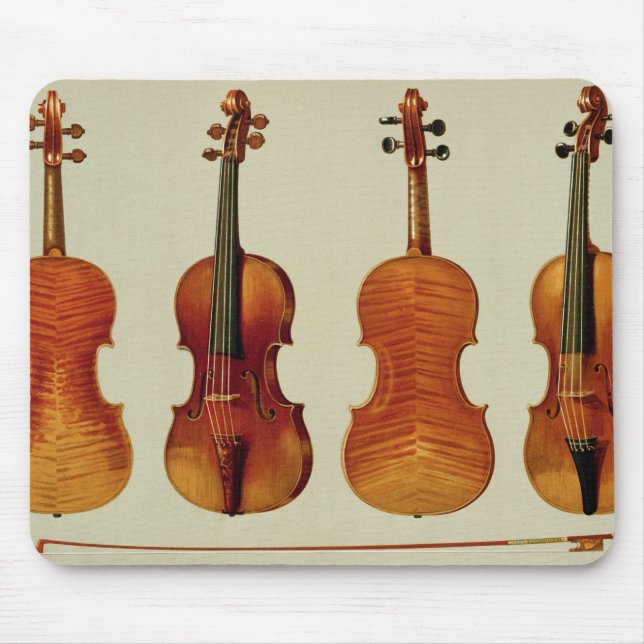 Violins (LtoR): the 'Alard' by Antonio Stradivariu Mouse Mat (Front)
