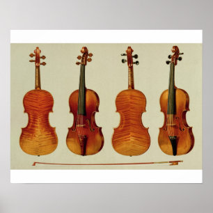 Violins (LtoR): the 'Alard' by Antonio Stradivariu Poster