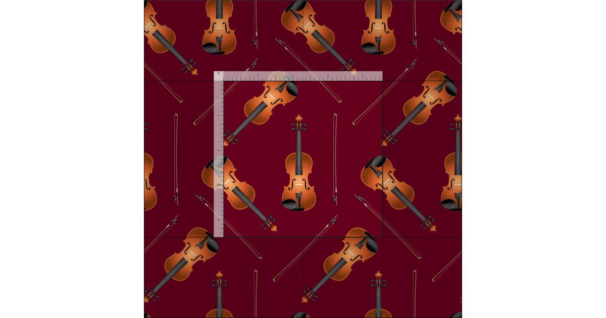 Violins Music Musician Room Decor Burgundy Fabric Zazzle