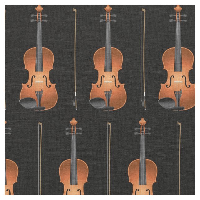 Violins Music Musician Room Decor Fabric (Close Up)