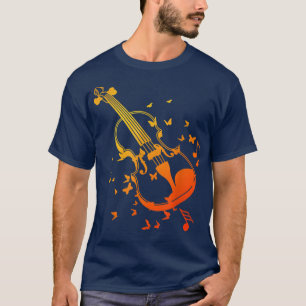 Violins Player Sheet Music Butterflies 3294 T-Shirt
