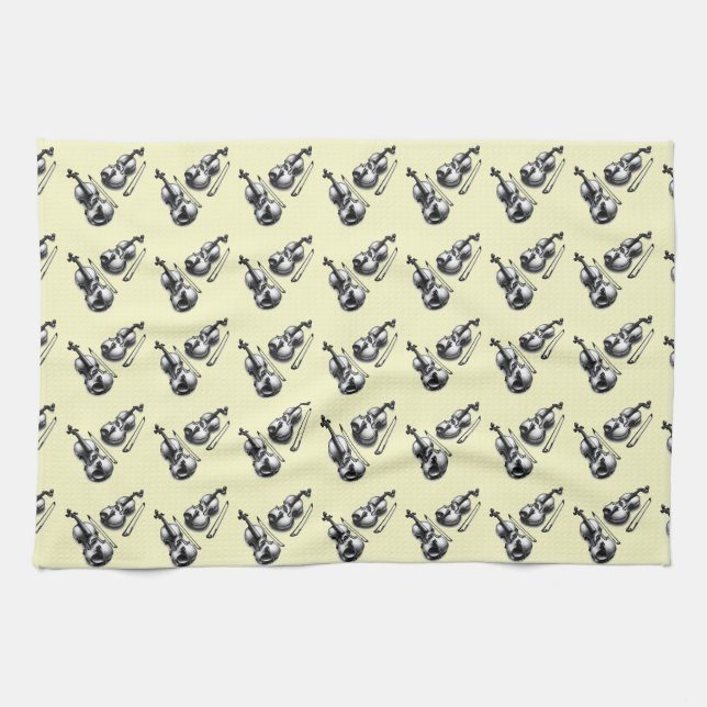 Violins Tea Towel (Horizontal)