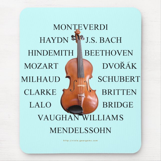 Violist Composers Mouse Mat (Front)