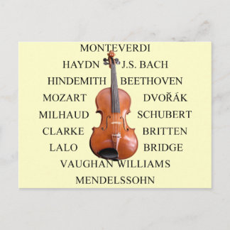 Violist Composers Postcard
