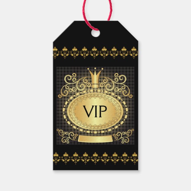 VIP #2 Royal Elegant Monogram Gift Tag  (Front)
