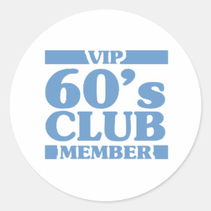VIP 60's Club Classic Round Sticker