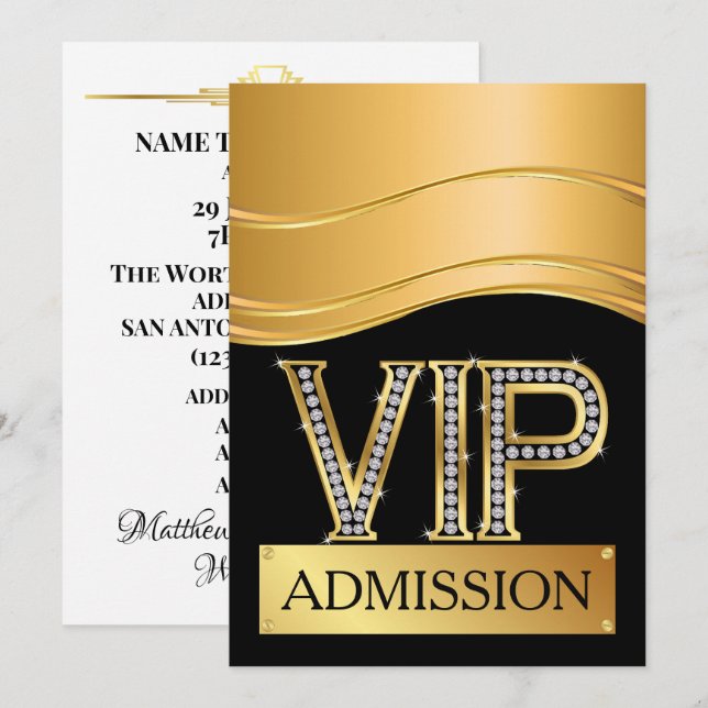  VIP Admission Invitation (Front/Back)