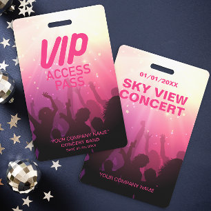 VIP All Access Badge - PINK ID Badge