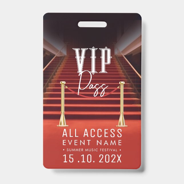 VIP All Access Event ID Badge (Front)