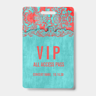 VIP All Access Name Photo Custom Concert Badge ID Badge