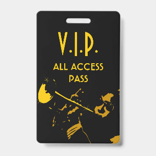 VIP All Access Pass at Musical Event Vertical ID Badge