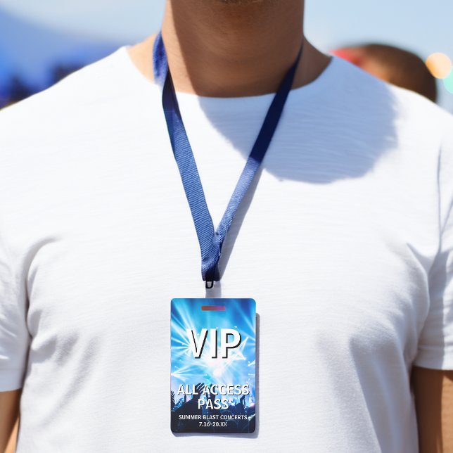 VIP All Access Pass Concert Event ID Badge (VIP All Access Pass Concert Event Badge)