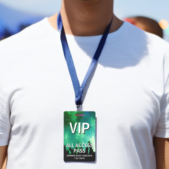 VIP All Access Pass Concert Event ID Badge (VIP All Access Pass Concert Event Badge)