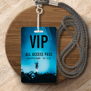 VIP All Access Pass Custom Concert ID Badge