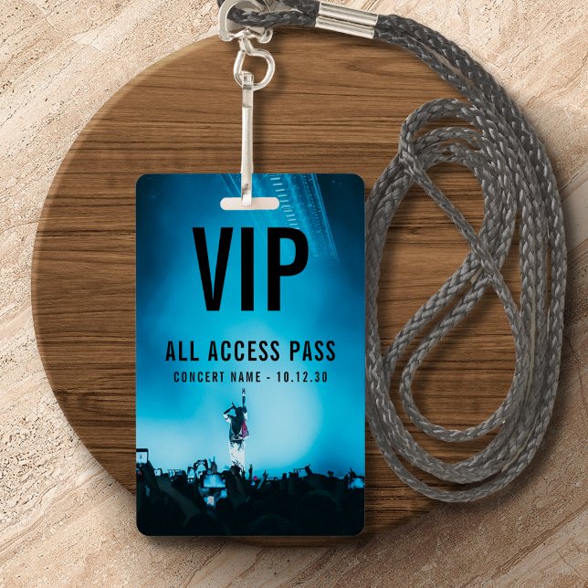 VIP All Access Pass Custom Concert ID Badge (Creator Uploaded)