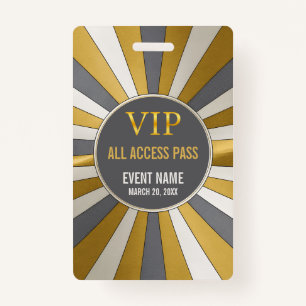 VIP All Access Pass Event ID Badge
