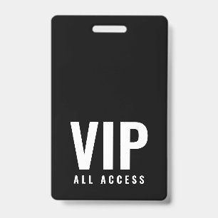 VIP All Access QR Code Event Photo ID Badge