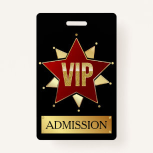 VIP BADGE ID BADGE
