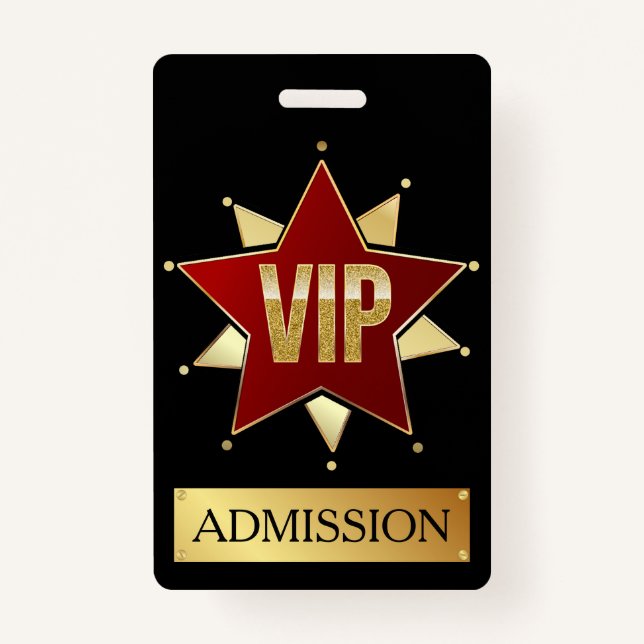 VIP BADGE ID BADGE (Front)