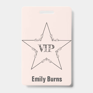 VIP badge ID Badge