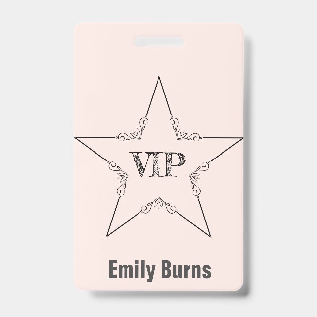 VIP badge ID Badge (Front)