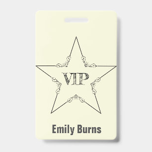 VIP badge ID Badge