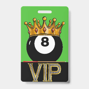 VIP Billiards - Snooker Lanyard Badge ID Badge