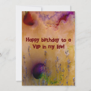 VIP birthday cards VIP abstract art 