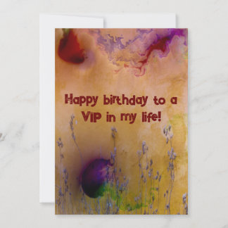 VIP birthday cards VIP abstract art 