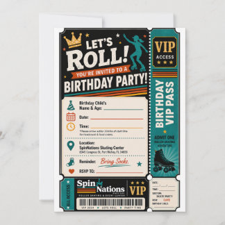 VIP Birthday Invitations for SpinNations