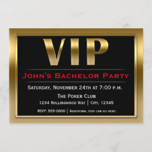 VIP Black & Gold Luxury Party Invitation