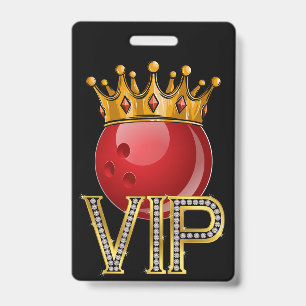 VIP BOWLING Lanyard Badge ID Badge