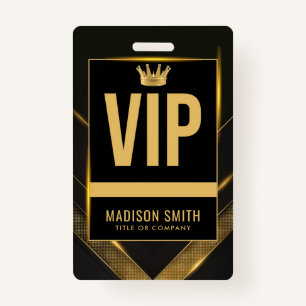 VIP  Business Event Badge ID Badge