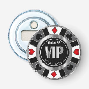 VIP Casino Poker Chip - Las Vegas - Red Bottle Opener
