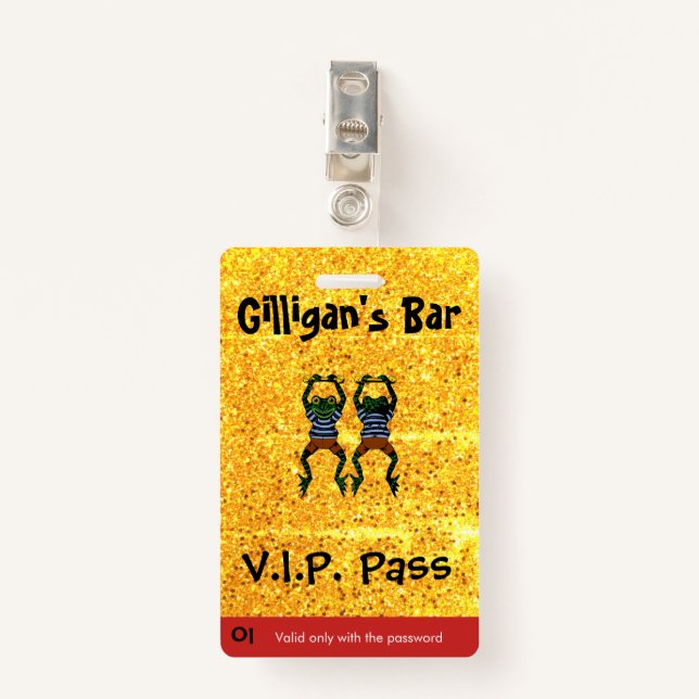VIP Client ID Badge (Front with Clip)