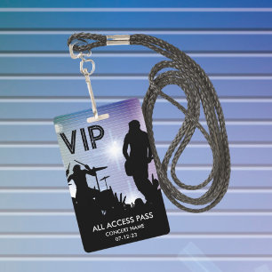 VIP Custom All Access Concert Badge ID Badge