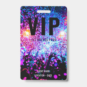 VIP Custom Event or Concert Name All Access  ID Badge